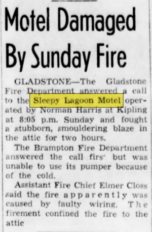 Sleepy Lagoon Motel - Jan 27 1959 Article